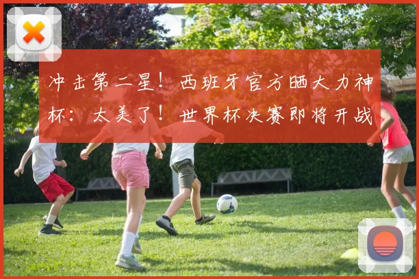 冲击第二星！西班牙官方晒大力神杯：太美了！世界杯决赛即将开战